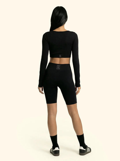 Seamless cyclist F**K Black 11SM01-BK