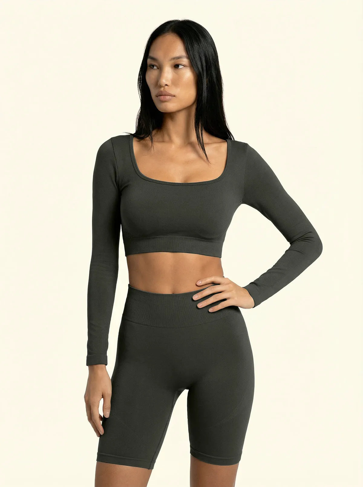 Seamless cyclist F**K Military Green 11SM01-GN