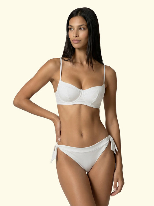 Women's Bikinis F**K Bra with Ferretto and Slip Adjustable White SW1804-WH