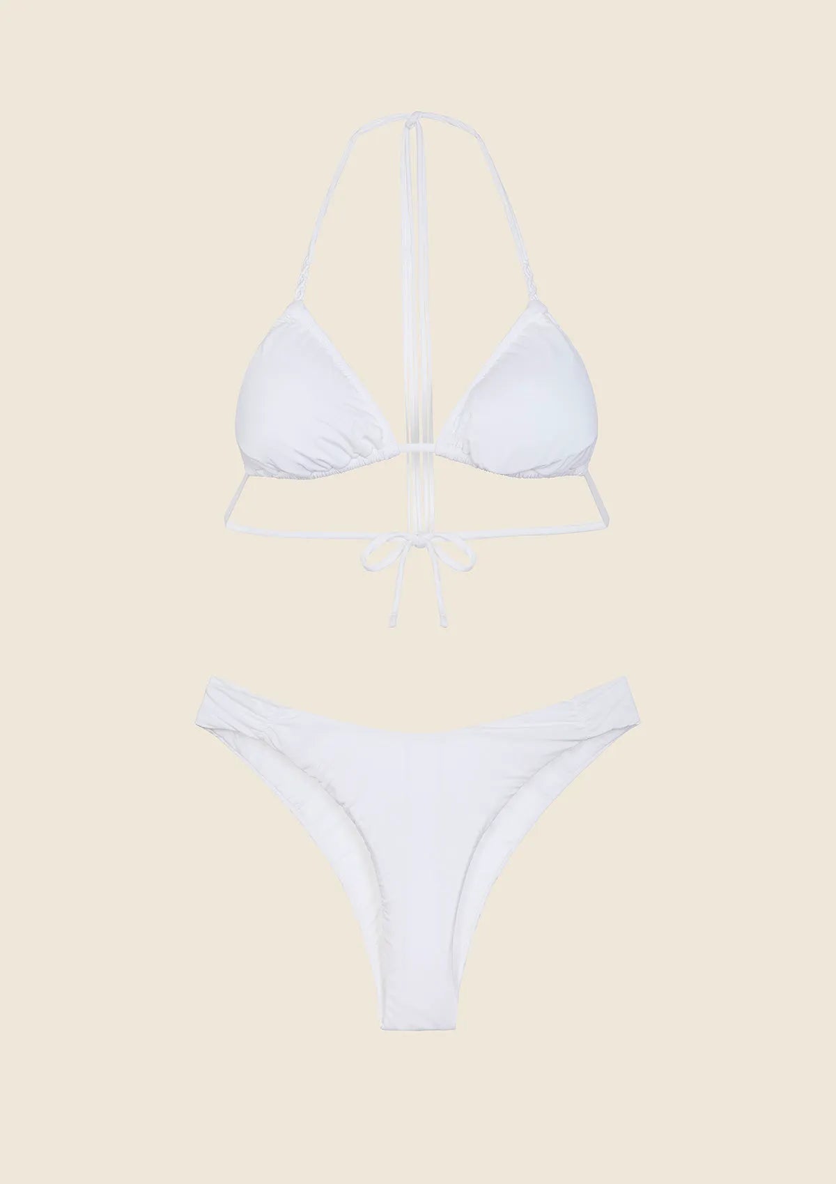 Woman bikini F**K Triangle with Slip Fixed American white 0300-WH