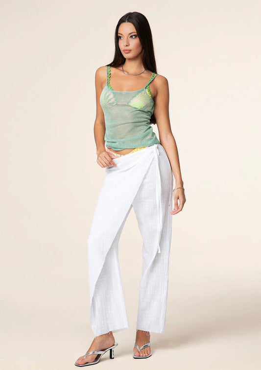 Woman trousers F**K White 0758-WH