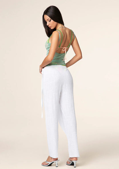 Woman trousers F**K White 0758-WH