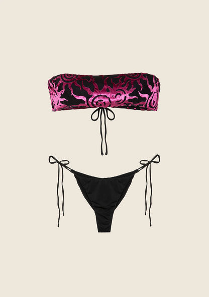 Woman bikini F**K Band with Slip Black adjustable 0811-BK