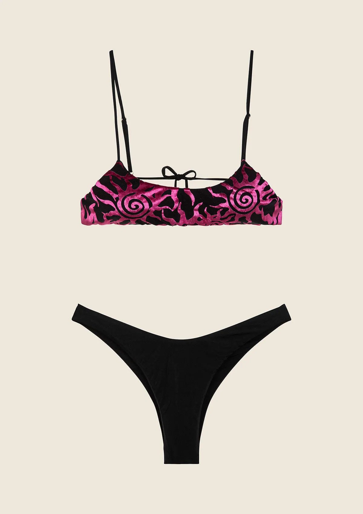 Woman bikini F**K Top with Slip Black fixed American 0812-BK