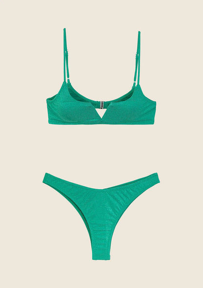Woman bikini F**K Top with ferret e Slip Fixed American green 1143 -gn