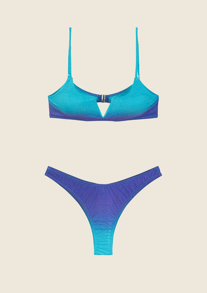 Woman bikini F**K Band V with Slip Fixed American Degradè 1152-X46