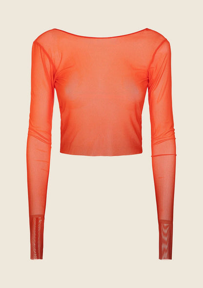 CROP Top Sleeen Long Woman F**K Degradè 1156-X45