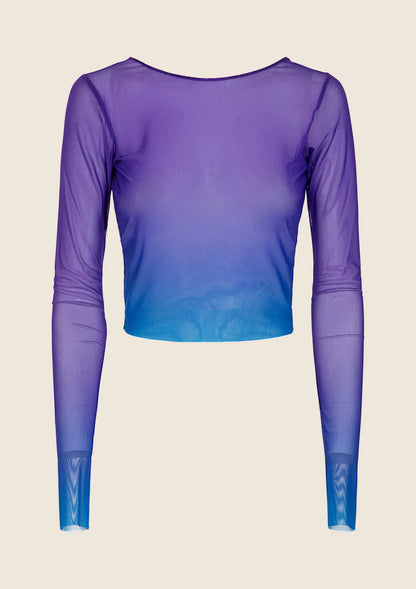 CROP Top Sleeen Long Woman F**K Degradè 1156-X46