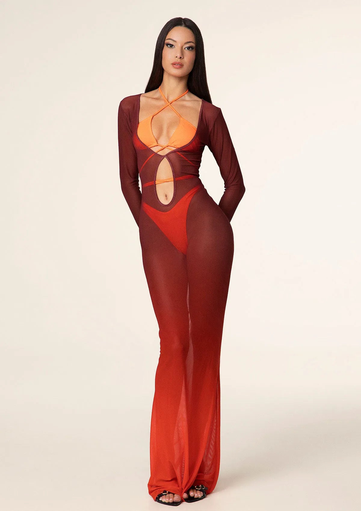 Long woman dress F**K Degradè 1162-X45