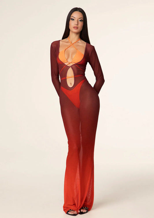 Long woman dress F**K Degradè 1162-X45