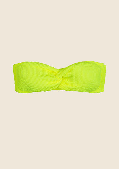 Fixed band with women's knot F**K Fluo yellow 1204-Fy