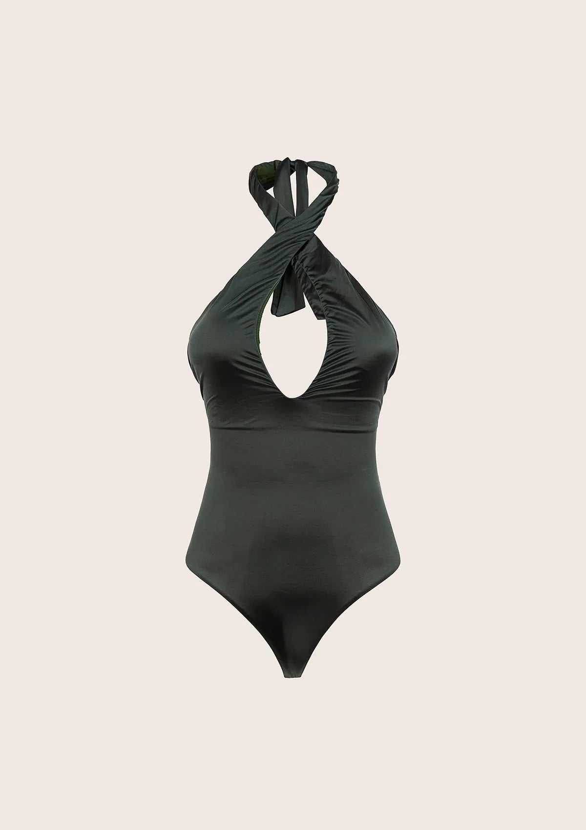 Monokini Woman F**K Military green 1361-Mg