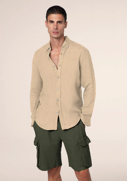 Men's shirt F**K Beige M01CL40-BG