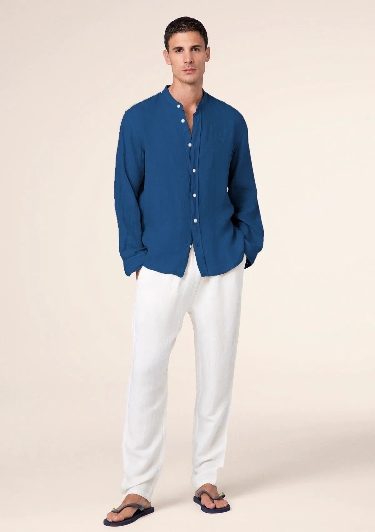 Men's shirt F**K Blue M01CL41-BU