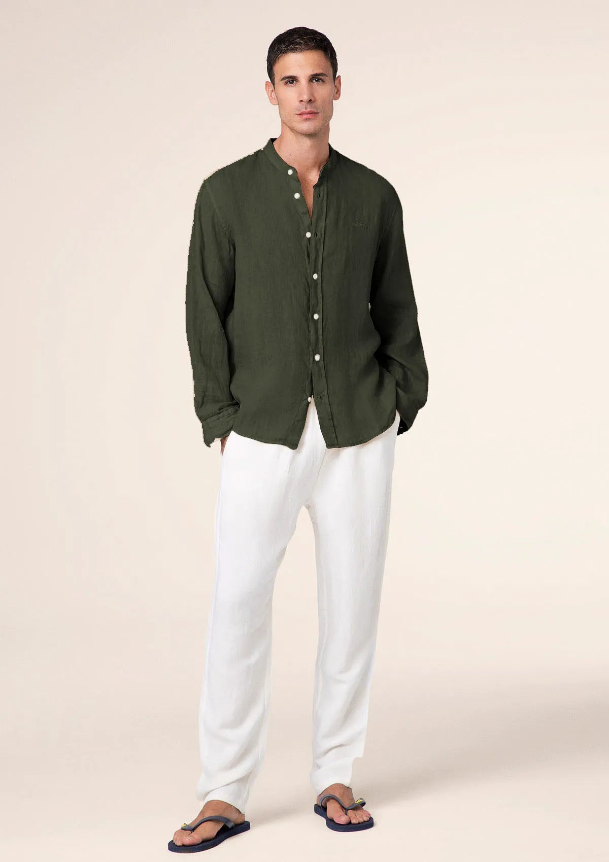 Men's shirt F**K Military green M01CL41-MG