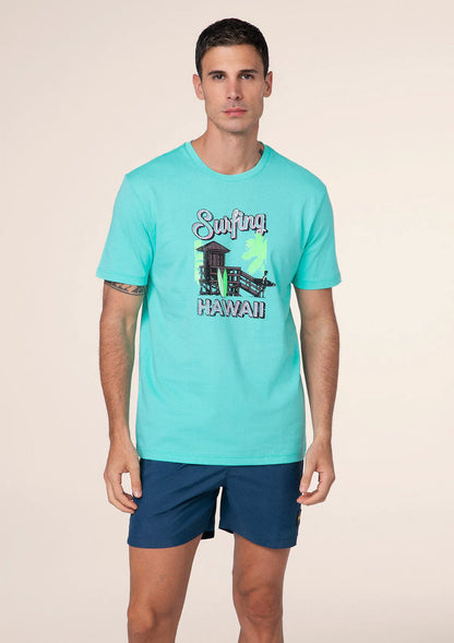 Men's T-shirt F**K Water green m01ts74-AQ