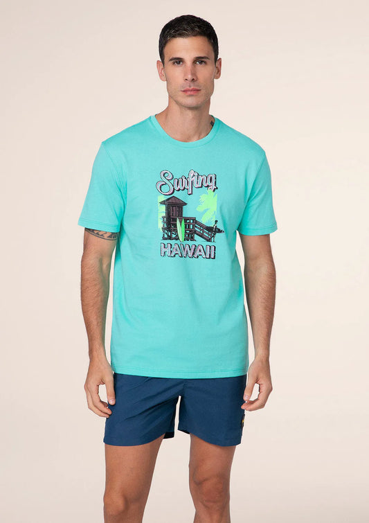 Men's T-shirt F**K Water green m01ts74-AQ