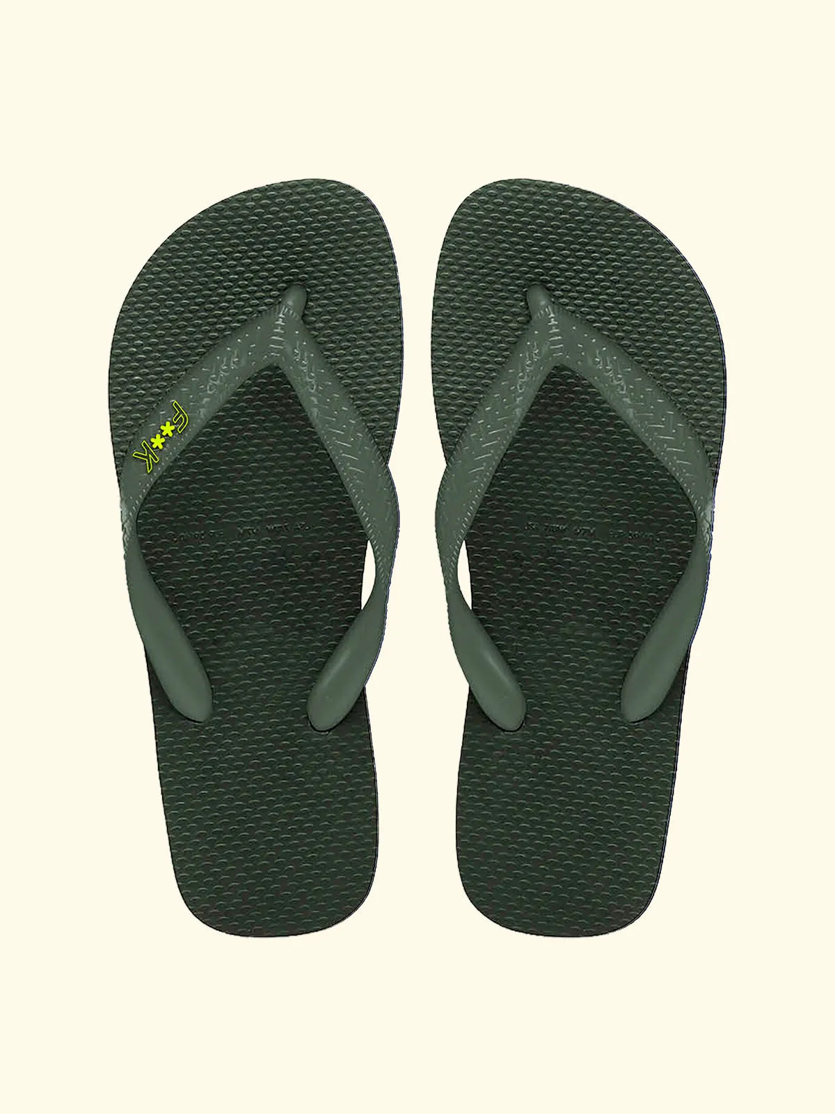 Men's flip flops F**K Military Green SM8004-MG