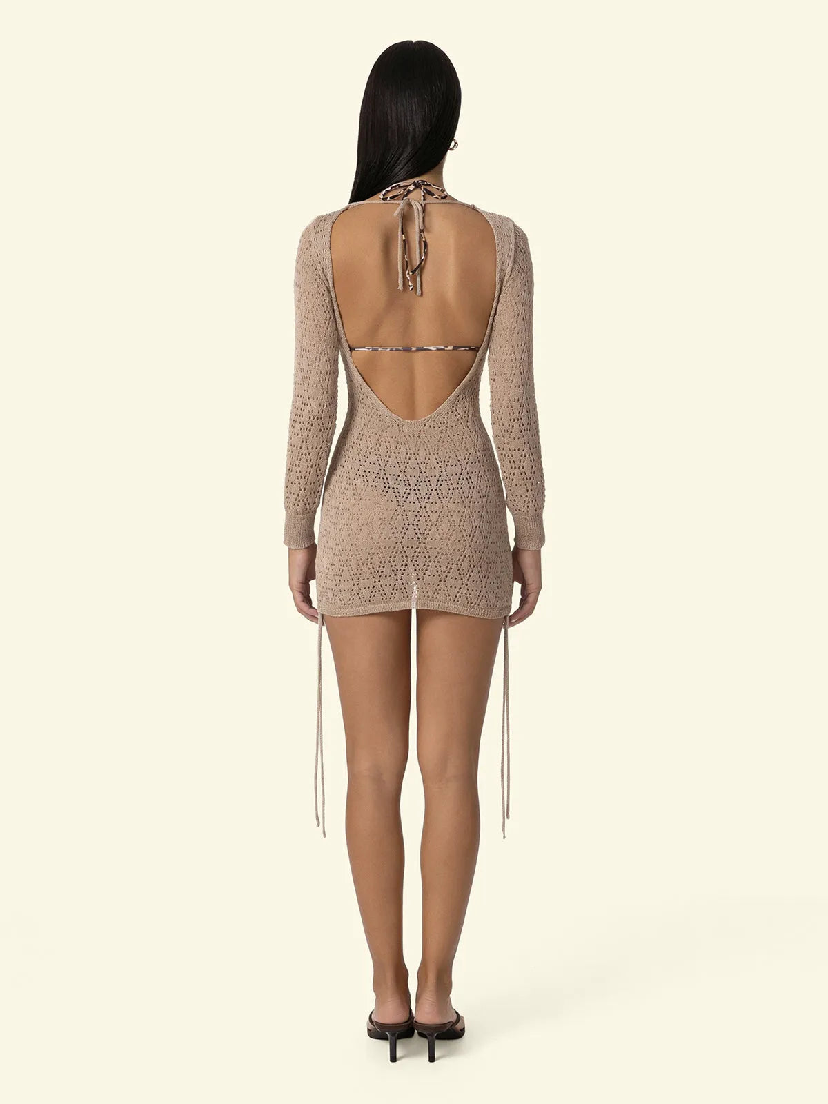 Short Women's Dress F**K Beige SW0107-BG