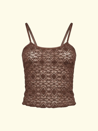 Women's Crop Top F**K Brown SW0207-BN