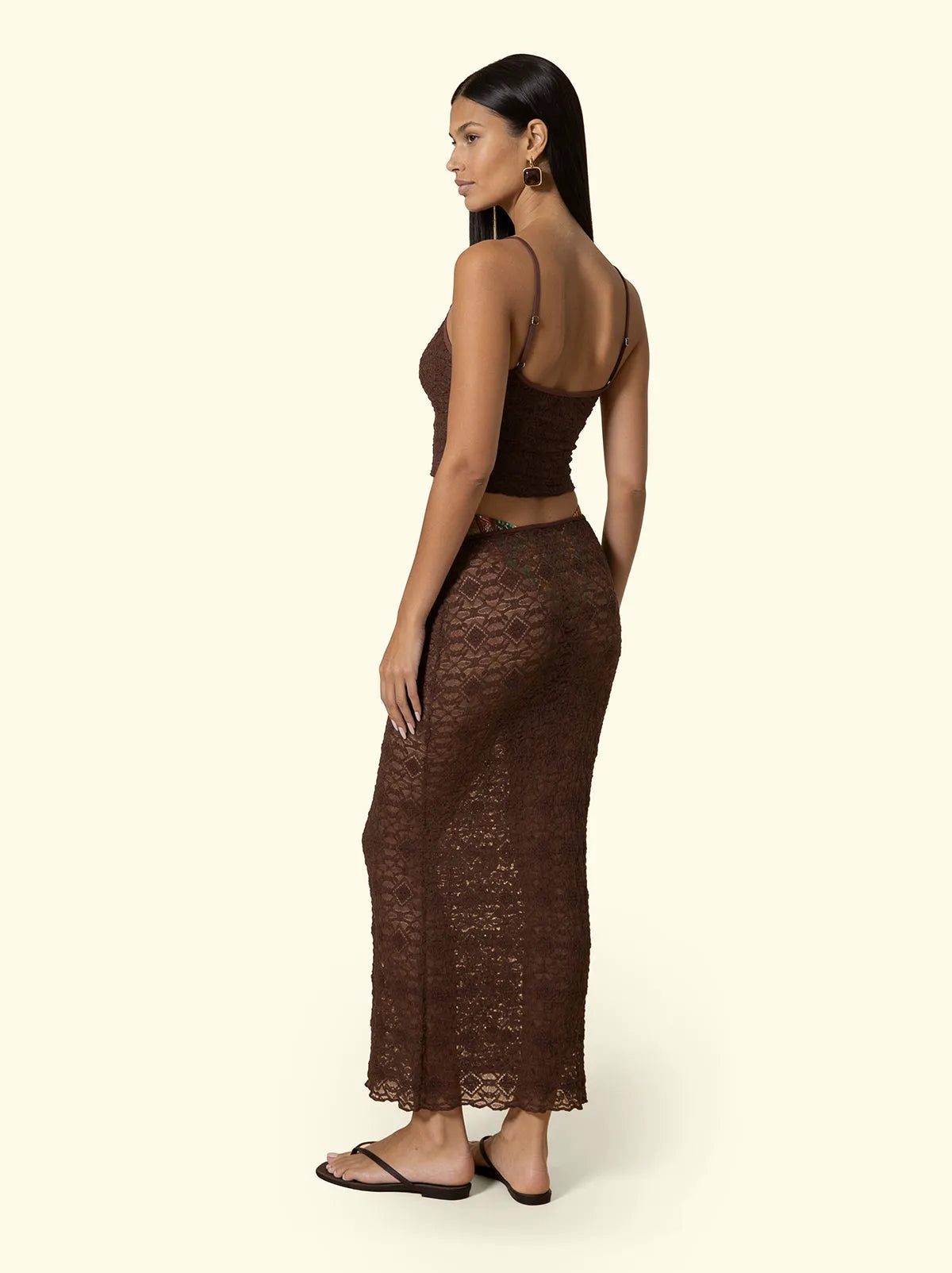 Women's Crop Top F**K Brown SW0207-BN