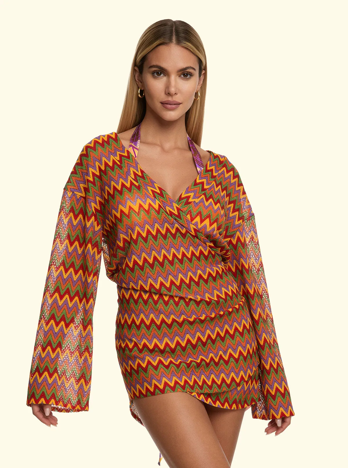 Short Kaftan for Women F**K Multicolor SW0236-MC