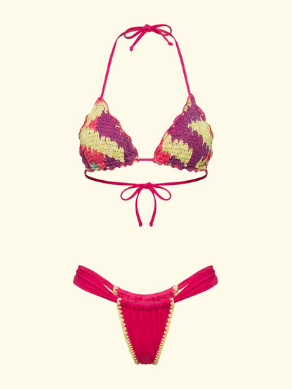 Women's Bikinis F**K Triangle with Slip Brazilian Fixed Fantasy SW0290-X13