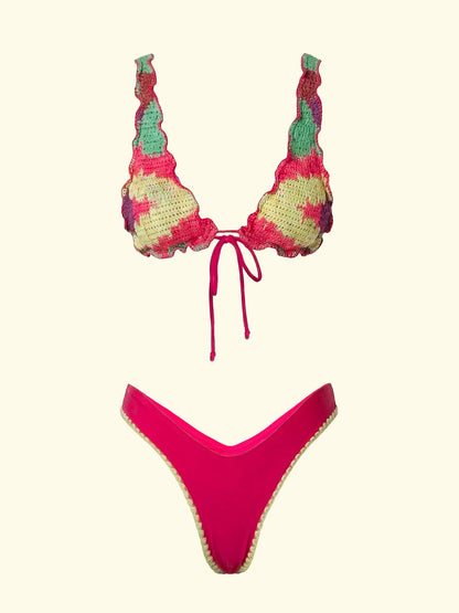 Women's Bikinis F**K High Triangle with Slip American Fixed Fantasy SW0291-X13
