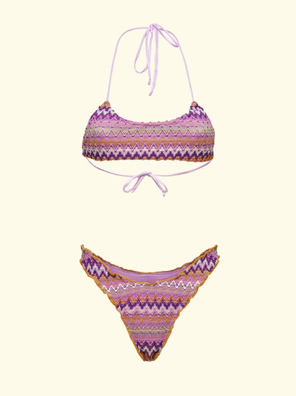 Women's Bikinis F**K Adjustable Top with Slip American Fixed Multicolor SW0295-MC