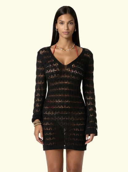 Short Women's Dress F**K Black SW0415-BK