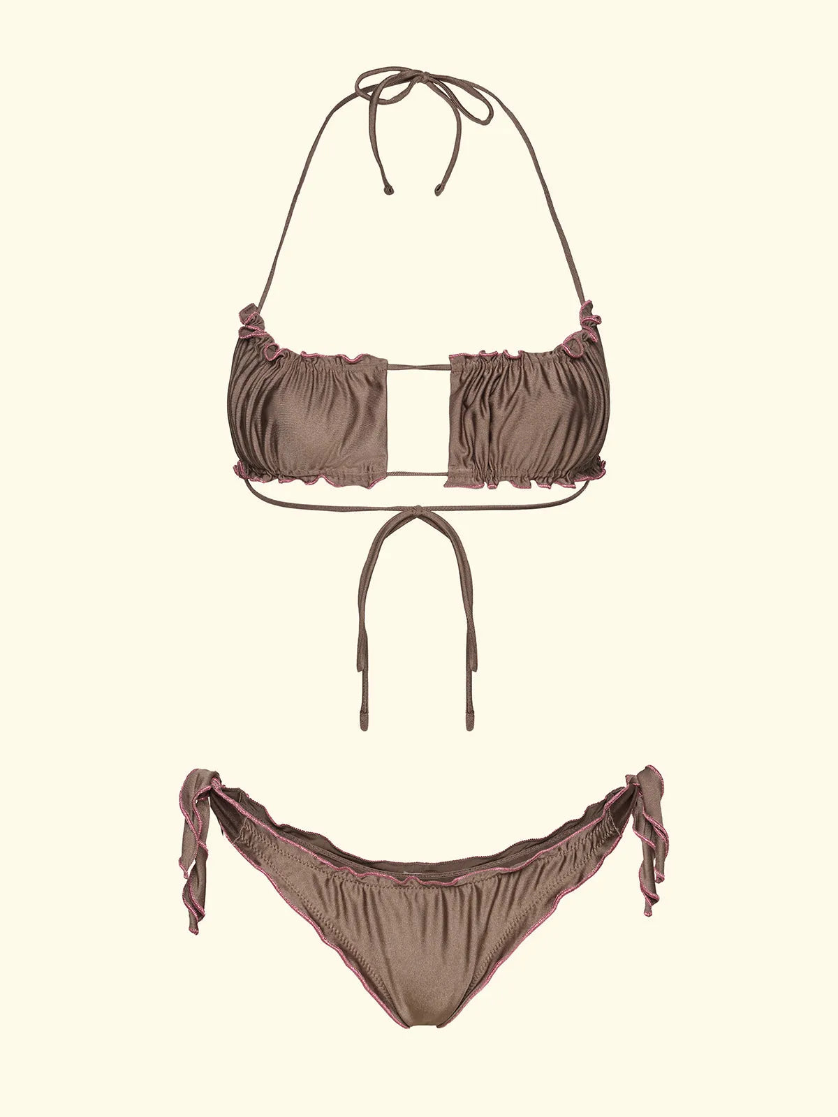 Women's Bikinis F**K Adjustable Top with Slip Adjustable Dove Gray SW0512-MD