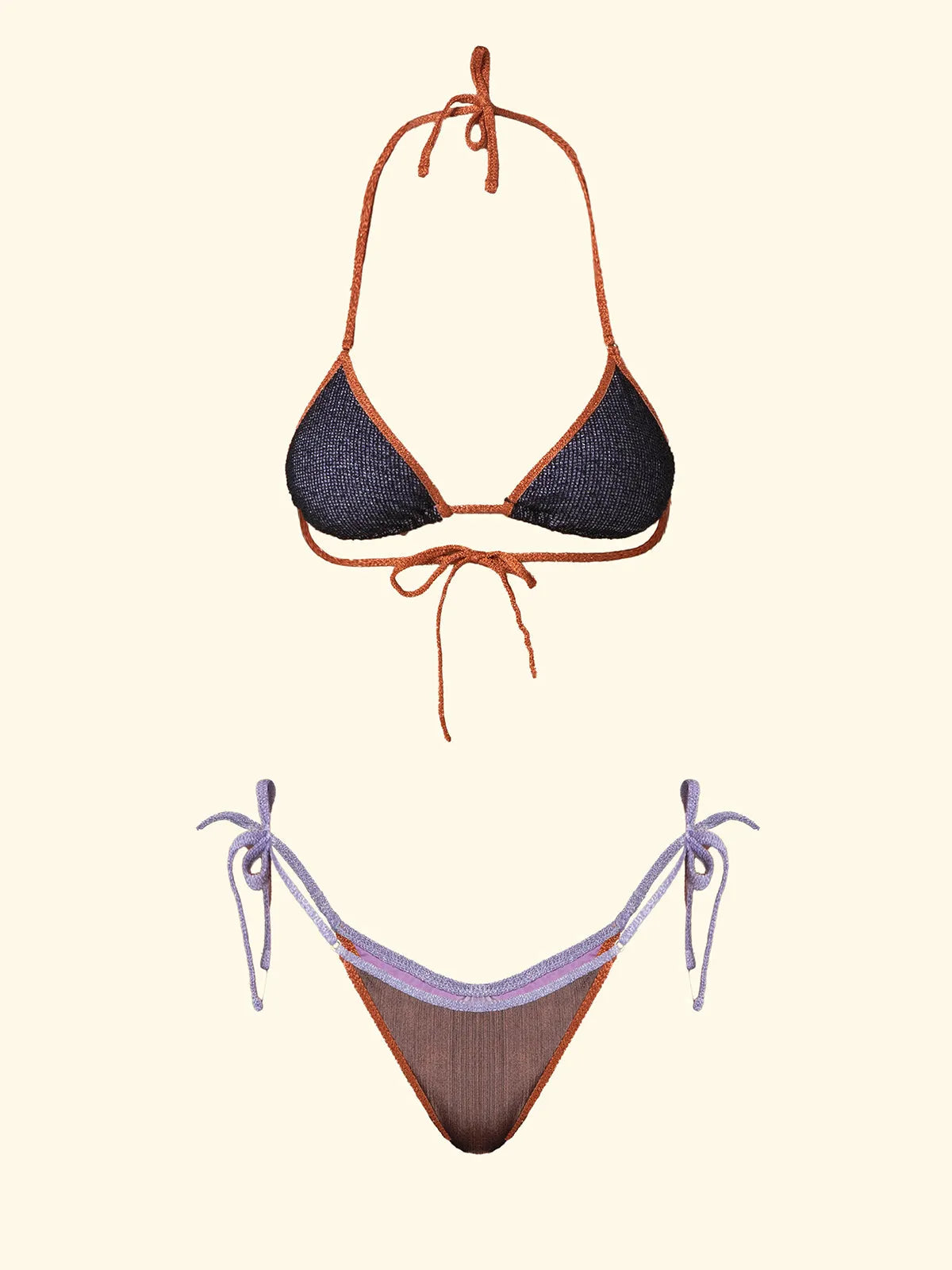 Women's Bikinis F**K Triangle with Slip Multicolor thong SW0630-MC