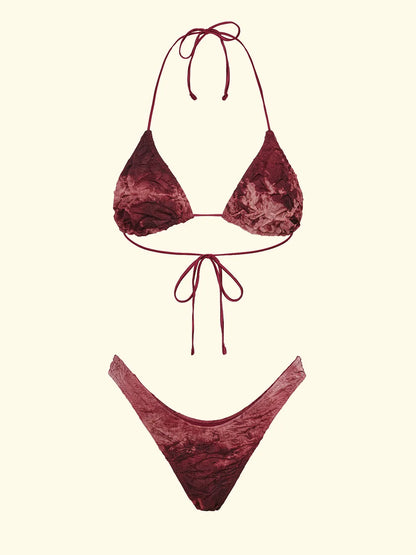 Women's Bikinis F**K Triangle with Slip American Fixed Bordeaux SW0640-BD