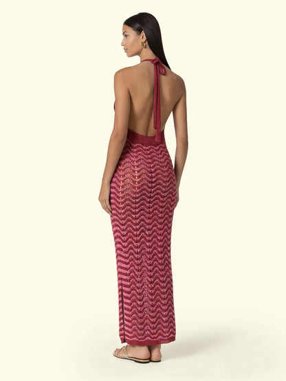 Women's Long Dress F**K Fuchsia SW0667-FX