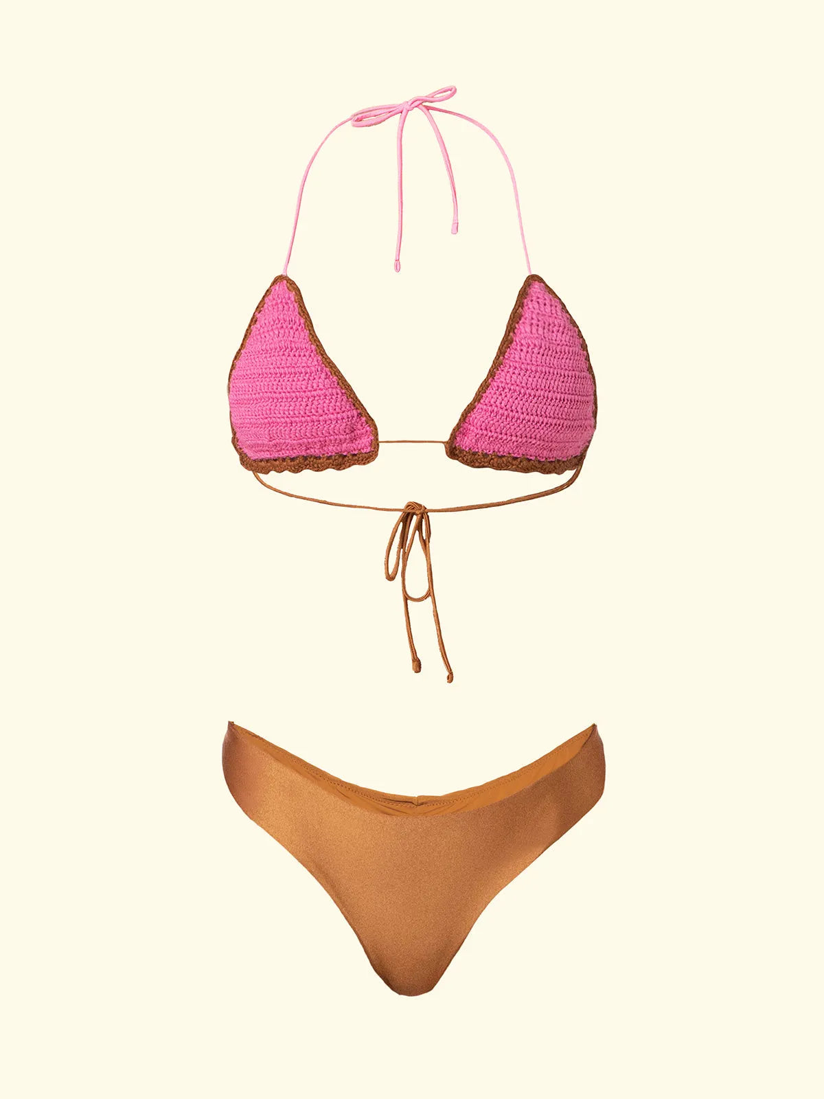 Women's Bikinis F**K Triangle with Slip Fixed culotte Gold SW0701-GD