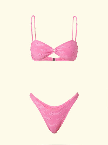 Women's Bikinis F**K Top with Slip American Fixed Pink SW0721-PK