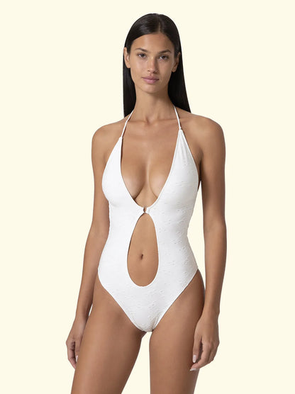 Women's Monokini F**K White SW0722-WH