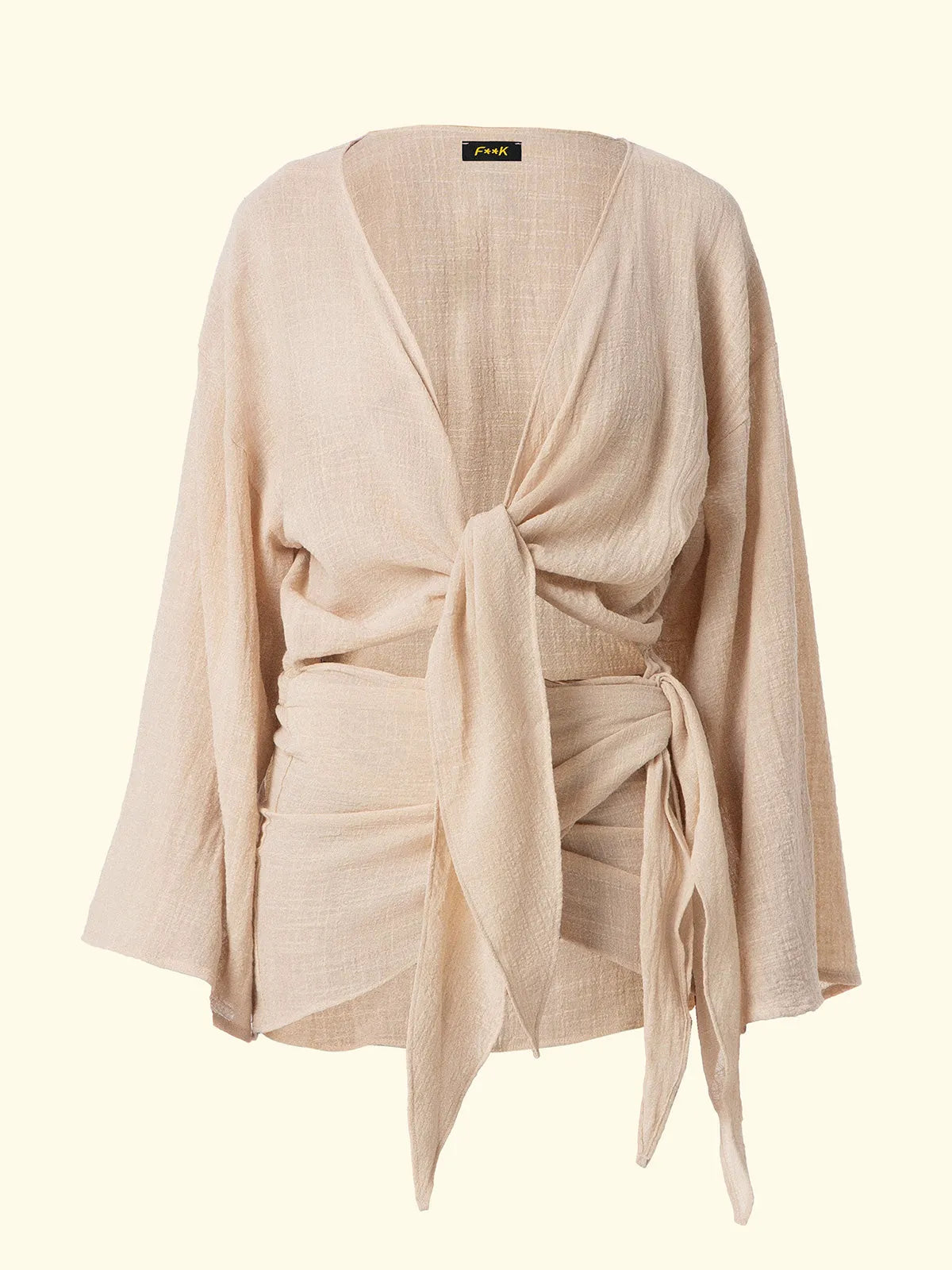 Short Kaftan for Women F**K Beige SW0737-BG