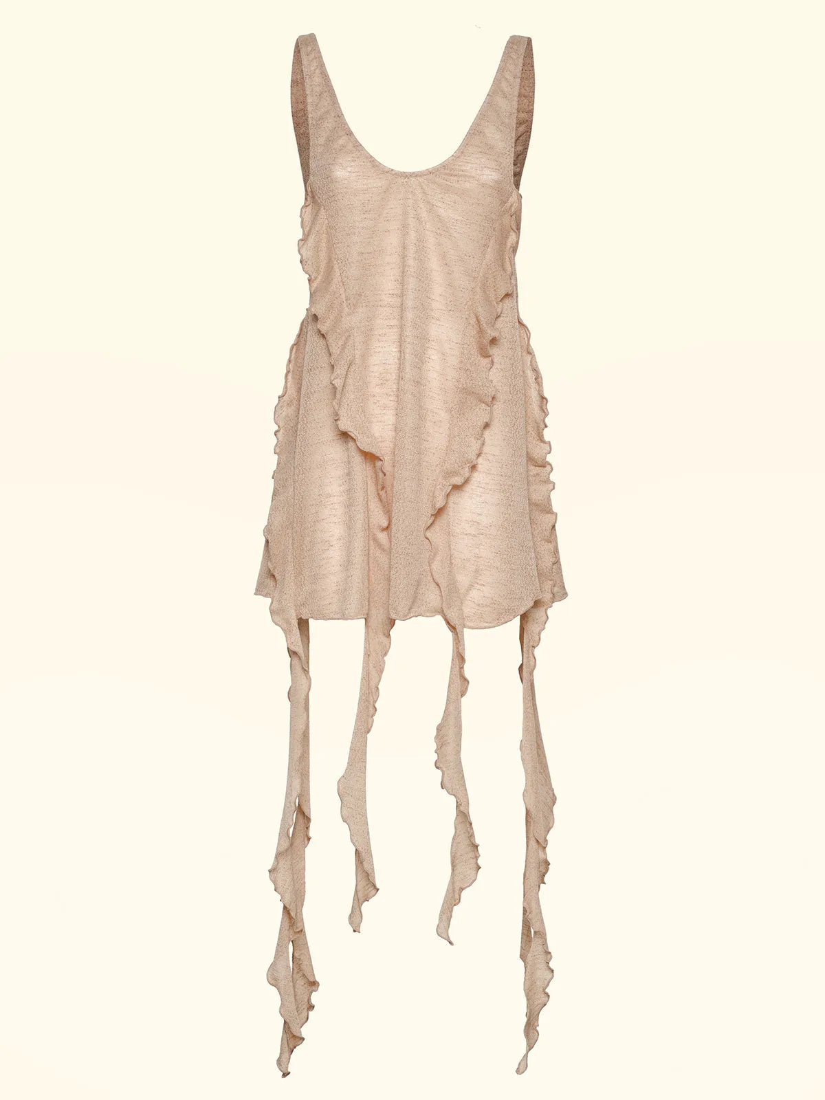 Short Women's Dress F**K Beige SW0746-BG