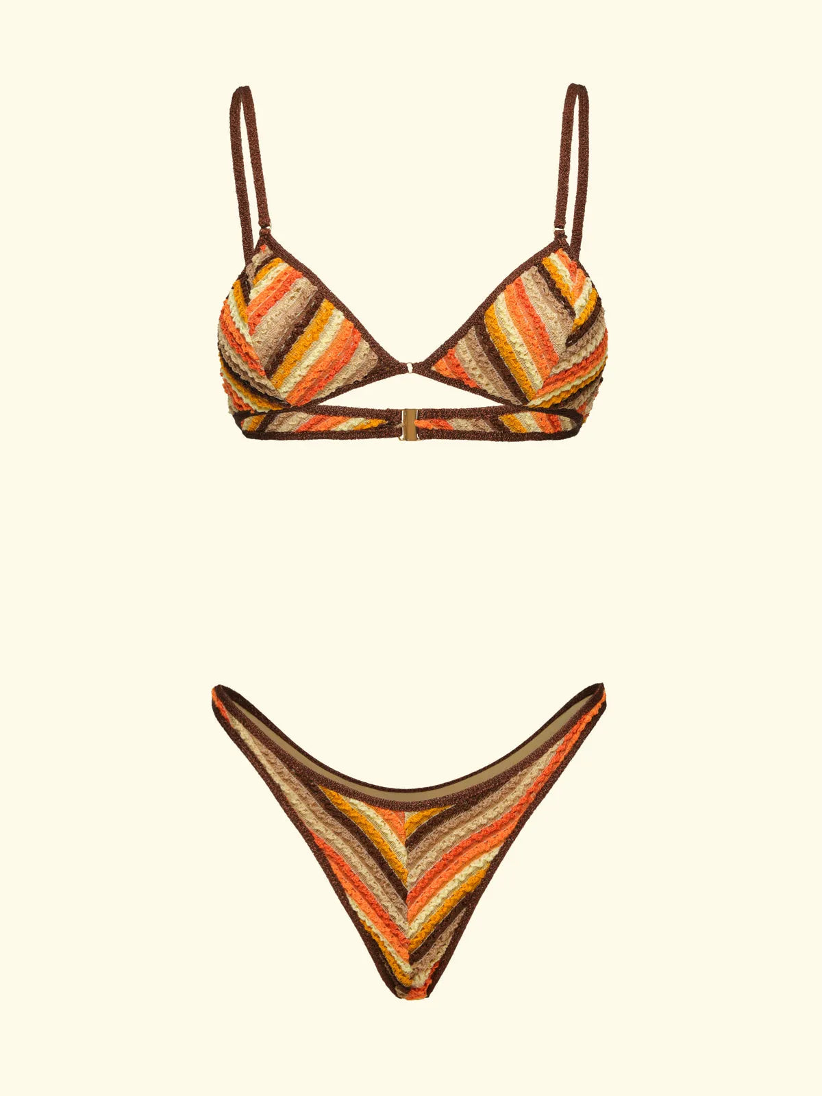 Women's Bikinis F**K Top with Slip Fixed American Brown SW0752-BN