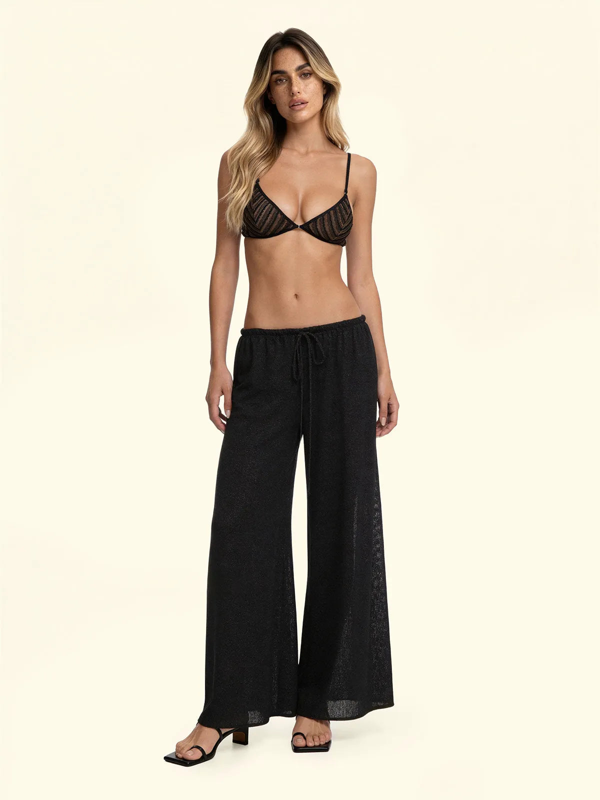 Women's Palazzo Trousers F**K Black SW0757-BK