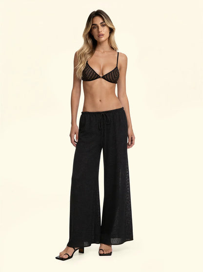 Women's Palazzo Trousers F**K Black SW0757-BK