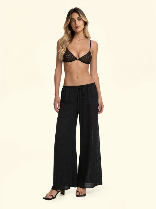Women's Palazzo Trousers F**K Black SW0757-BK