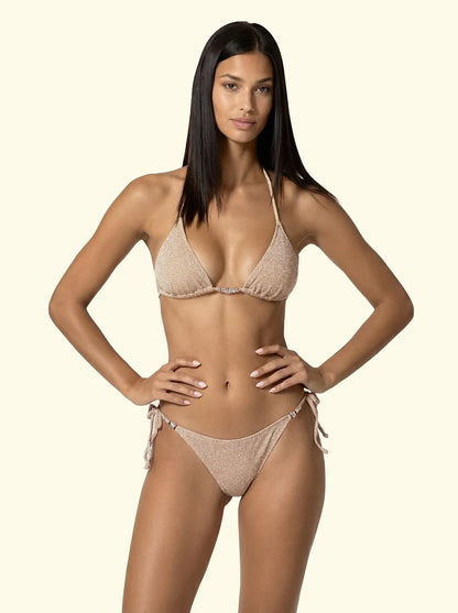 Women's Bikinis F**K Triangle with Slip Adjustable Gold SW1100-GD