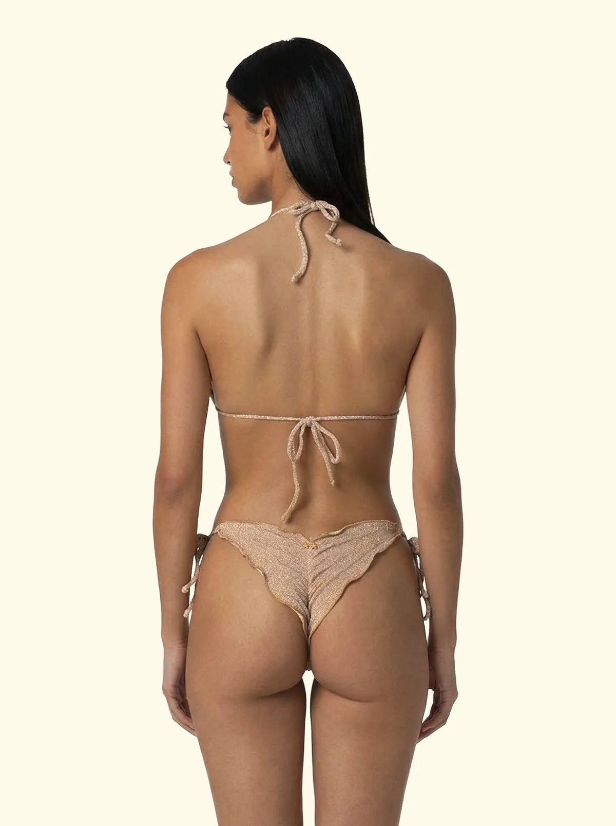 Women's Bikinis F**K Triangle with Slip Adjustable Gold SW1100-GD