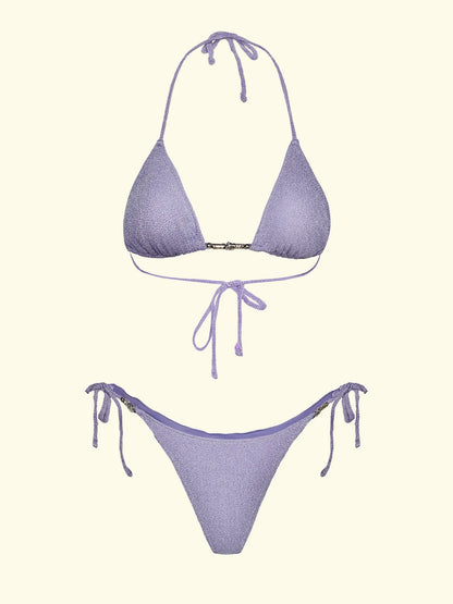 Women's Bikinis F**K Triangle with Slip Adjustable Lilac SW1100-LC