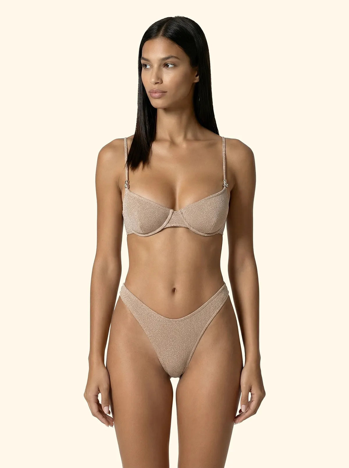 Women's Bikinis F**K Bra with Ferretto and Slip American Fixed Gold SW1101-GD