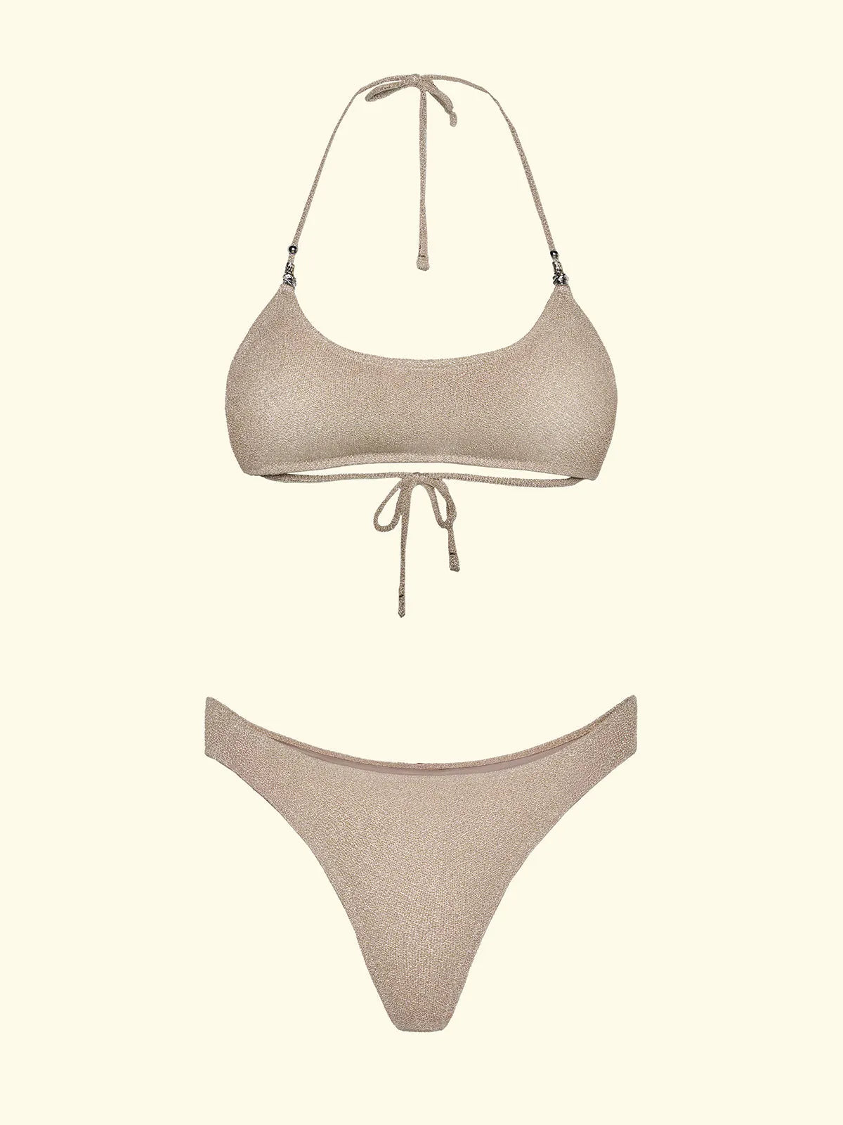 Women's Bikinis F**K Adjustable Top with Slip Gold Fixed Briefs SW1102-GD