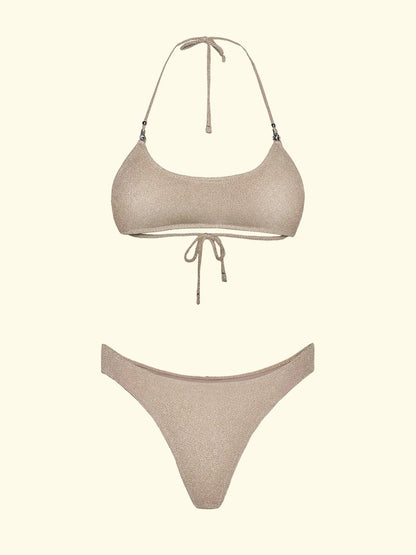 Women's Bikinis F**K Adjustable Top with Slip Gold Fixed Briefs SW1102-GD