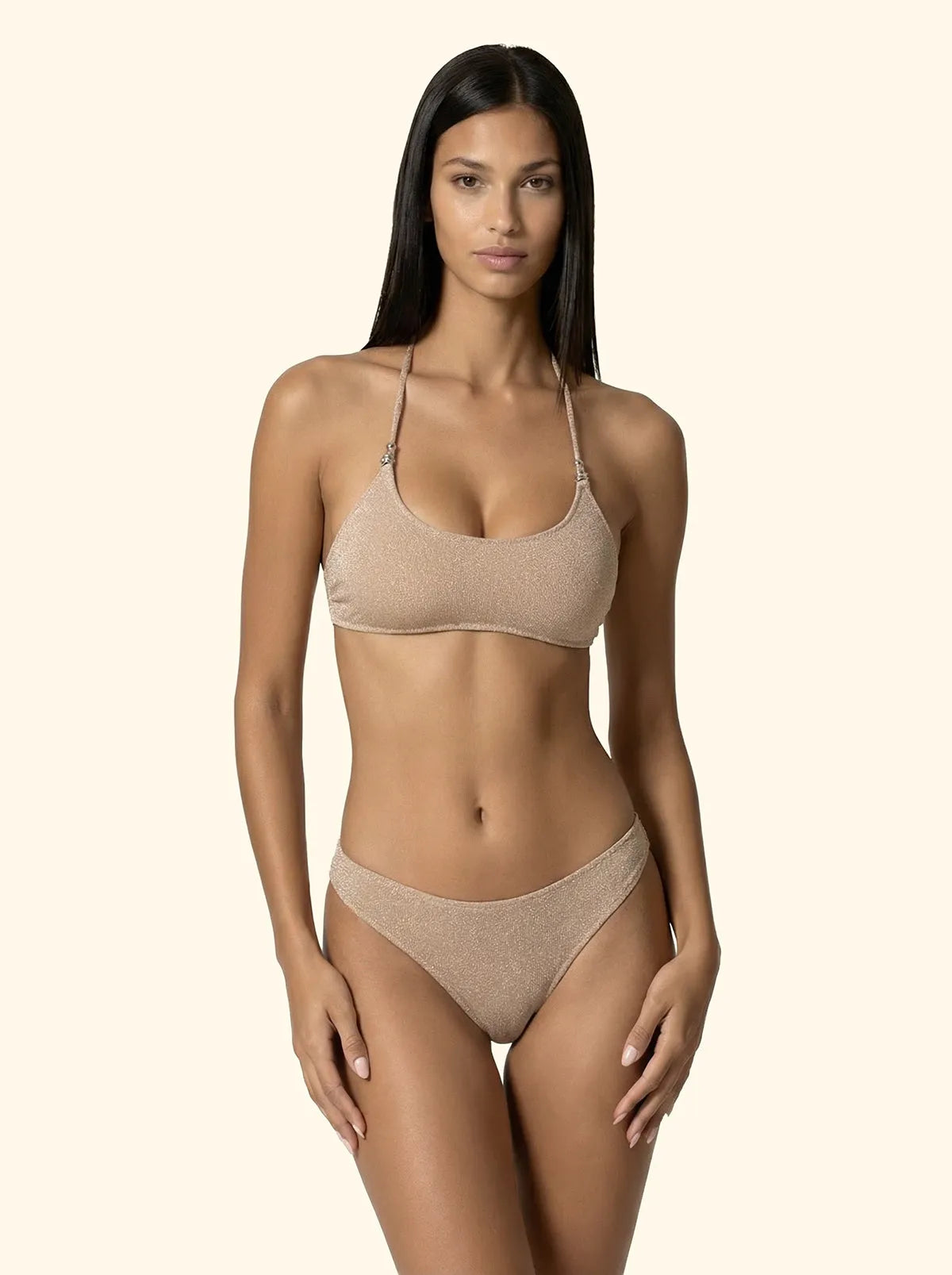 Women's Bikinis F**K Adjustable Top with Slip Gold Fixed Briefs SW1102-GD
